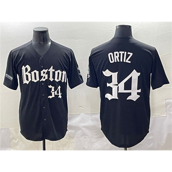 Boston Red Sox #34 David Ortiz Black Gothic Vapor Limited Stitched Baseball Jersey