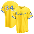 Boston Red Sox #34 David Ortiz Gold Retired Player City Connect Replica Baseball Jersey