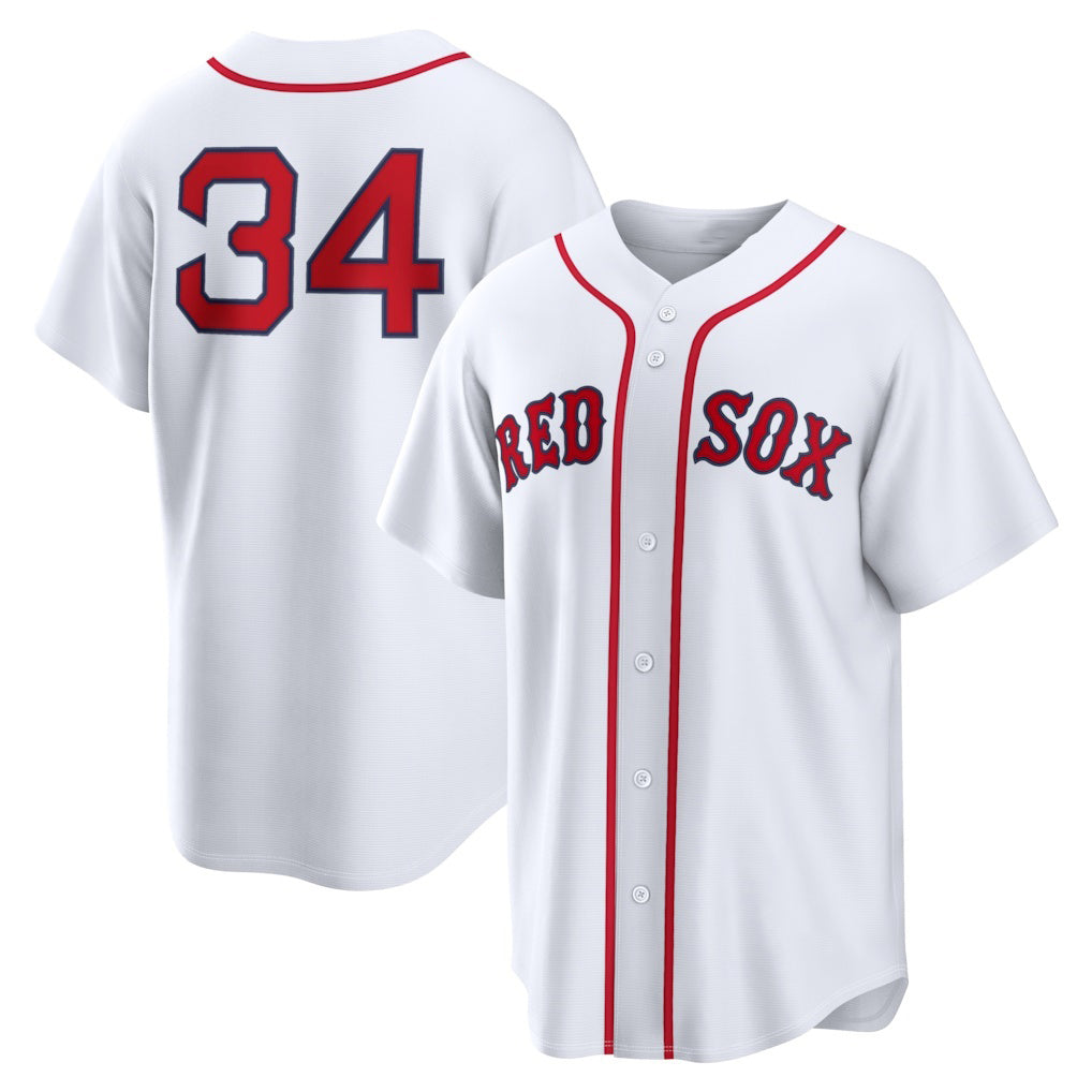 Boston Red Sox #34 David Ortiz White Home Replica Baseball Jersey