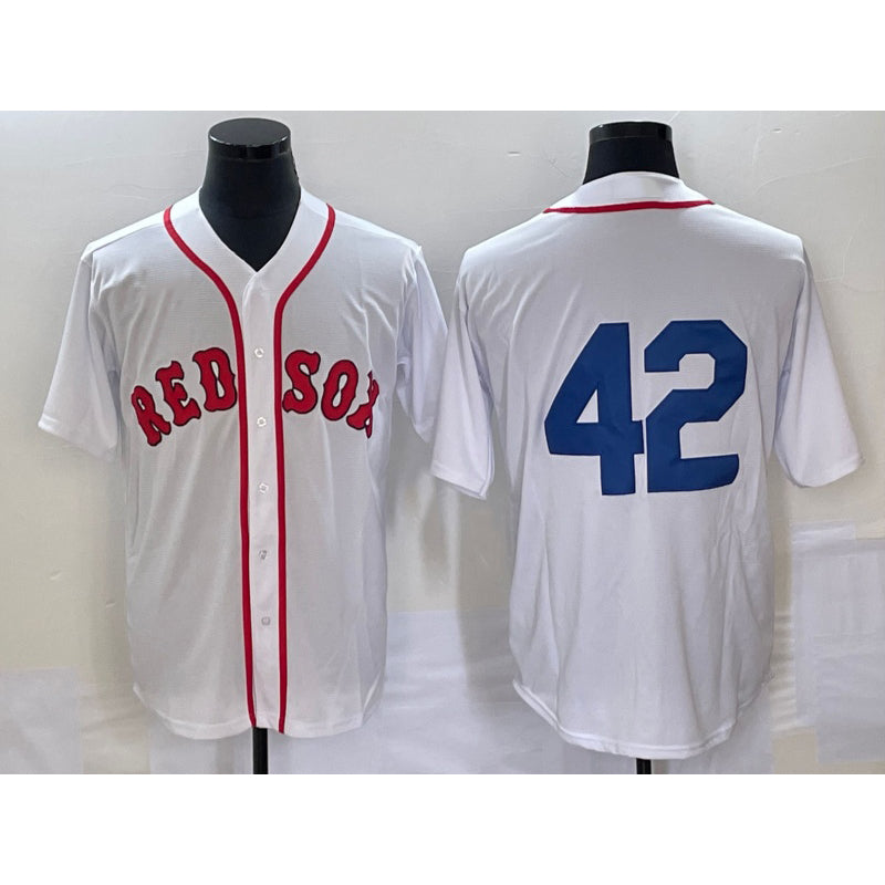 Boston Red Sox #42 Jackie Robinson White Cool Base Stitched Baseball Jersey