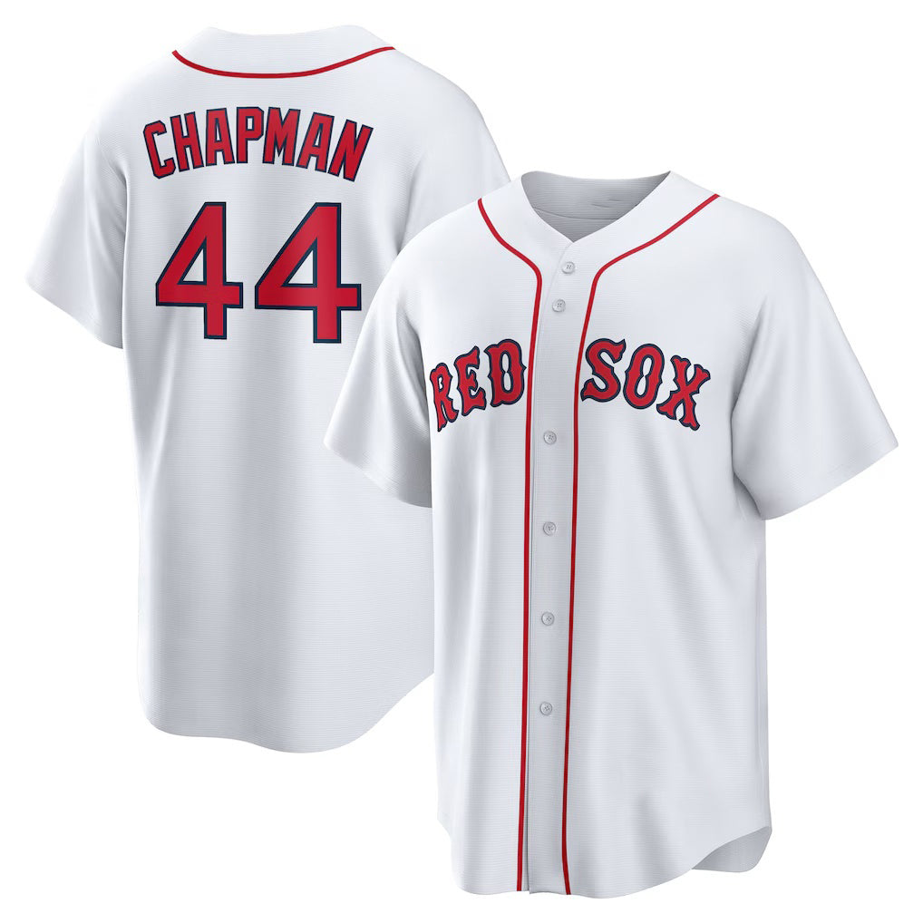 Boston Red Sox #44 Aroldis Chapman White Home Replica Baseball Jersey
