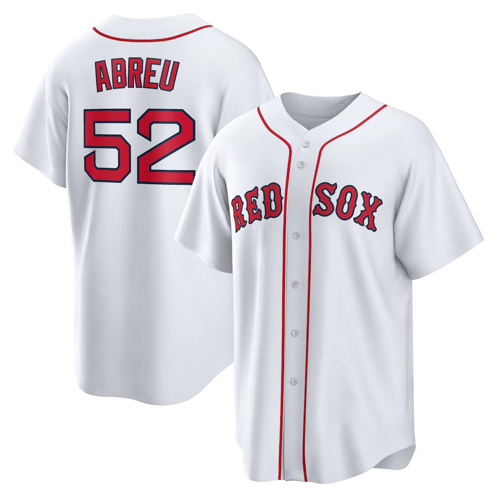 Boston Red Sox #52 Wilyer Abreu White Home Replica Baseball Jersey