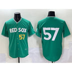 Boston Red Sox #57 Greg Weissert Green 2025 City Connect Limited Stitched Baseball Jersey