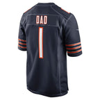 C.Bears Number #1 Dad Navy Game Stitched Football American Jersey