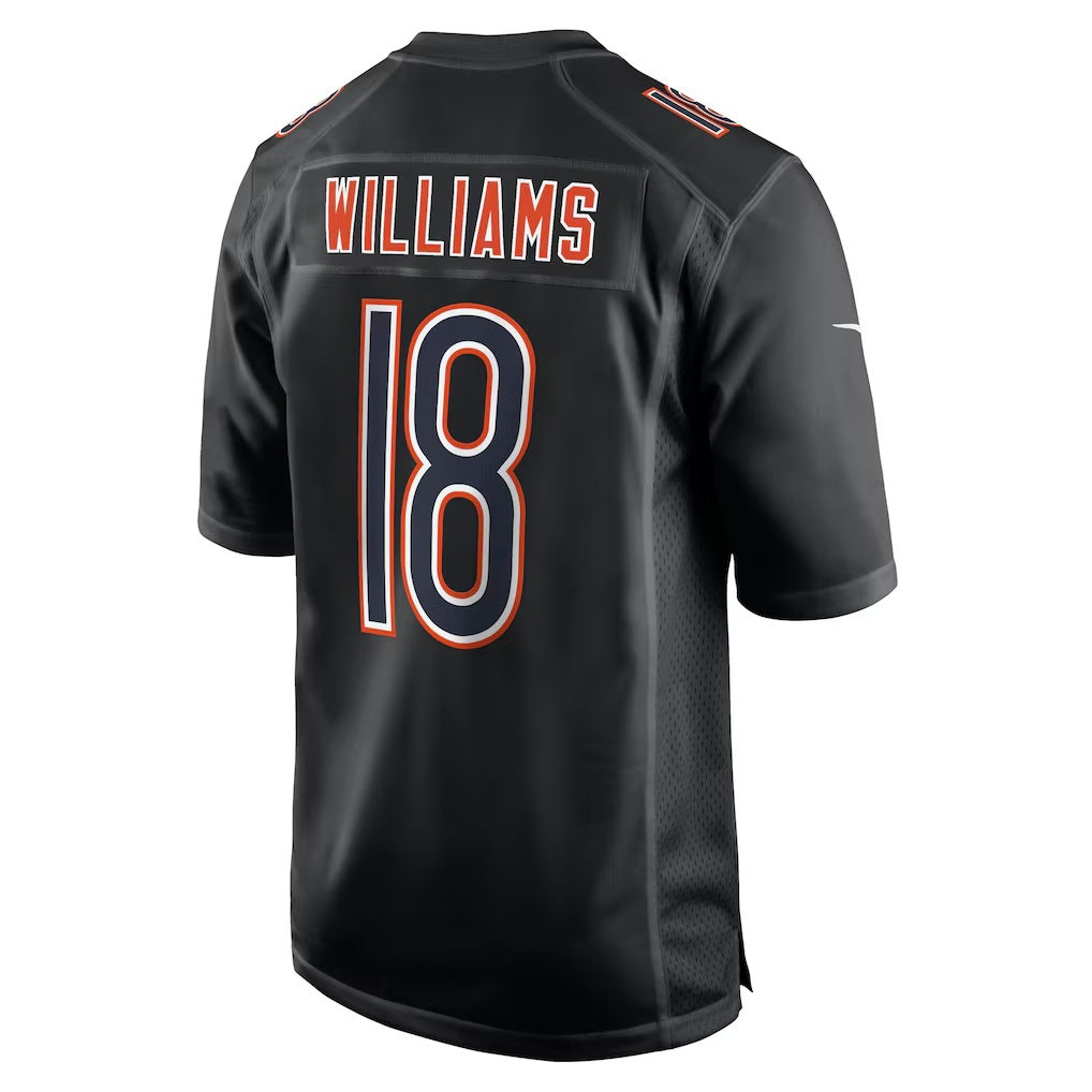 C.Bears #18 Caleb Williams Carbon Black Fashion Stitched Football American Jersey