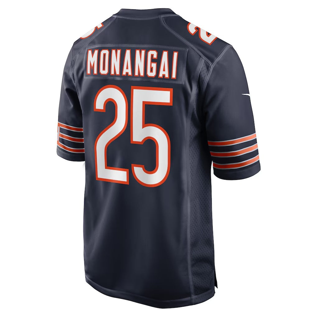 C.Bears #25 Kyle Monangai Navy Team Game Stitched Football American Jersey