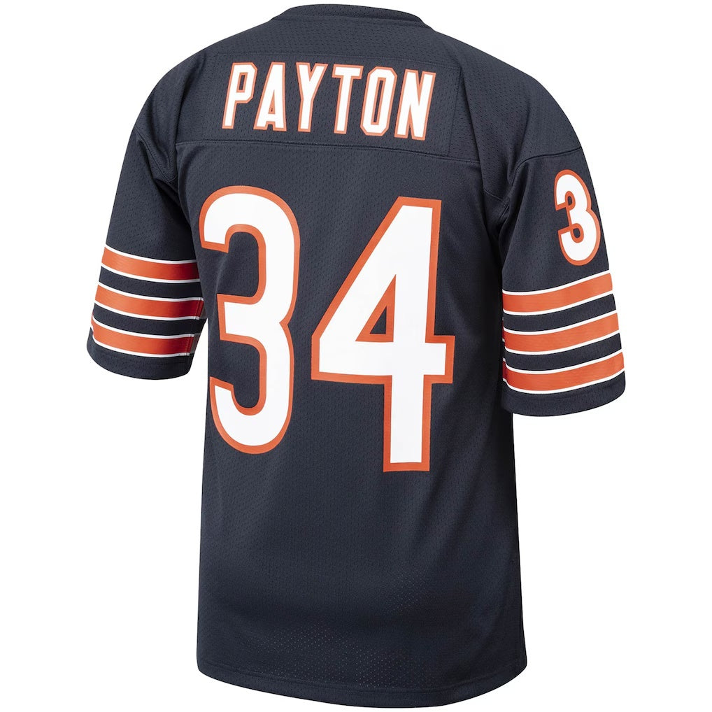 C.Bears #34 Walter Payton Mitchell & Ness Navy Authentic Throwback Retired Player Stitched Football American Jersey