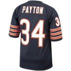 C.Bears #34 Walter Payton Mitchell & Ness Navy Authentic Throwback Retired Player Stitched Football American Jersey