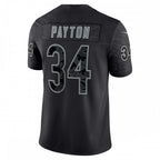 C.Bears #34 Walter Payton Retired Player RFLCTV Limited Jersey â€?Black Stitched Football American Jersey