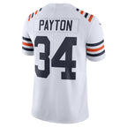 C.Bears #34 Walter Payton White 2019 100th Season Alternate Classic Retired Player Limited Stitched Football American Jersey