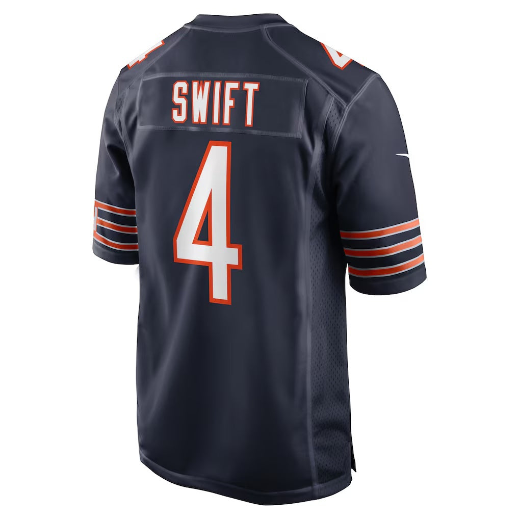 C.Bears #4 D'Andre Swift Navy Game Stitched Football American Jersey