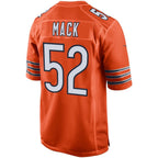 C.Bears #52 Khalil Mack Orange Game Stitched Football American Jersey