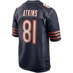 C.Bears #81 Doug Atkins Navy Game Retired Player Stitched Football American Jersey