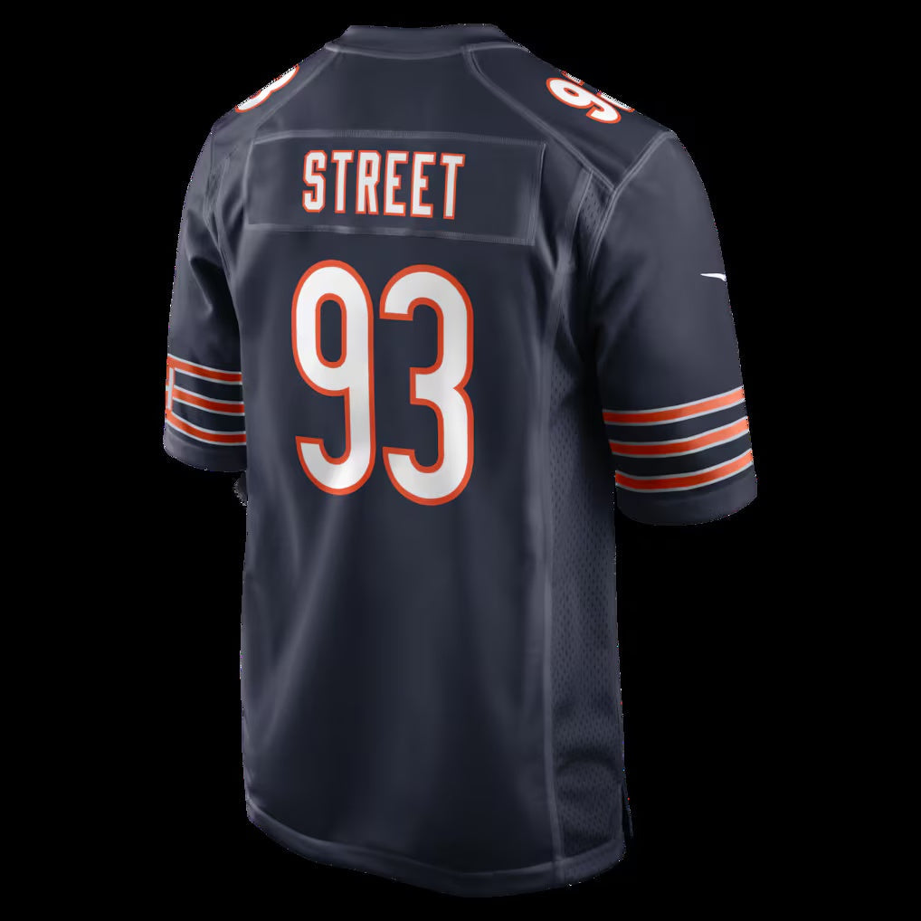 C.Bears #93 Kentavius Street Navy Team Game Jersey