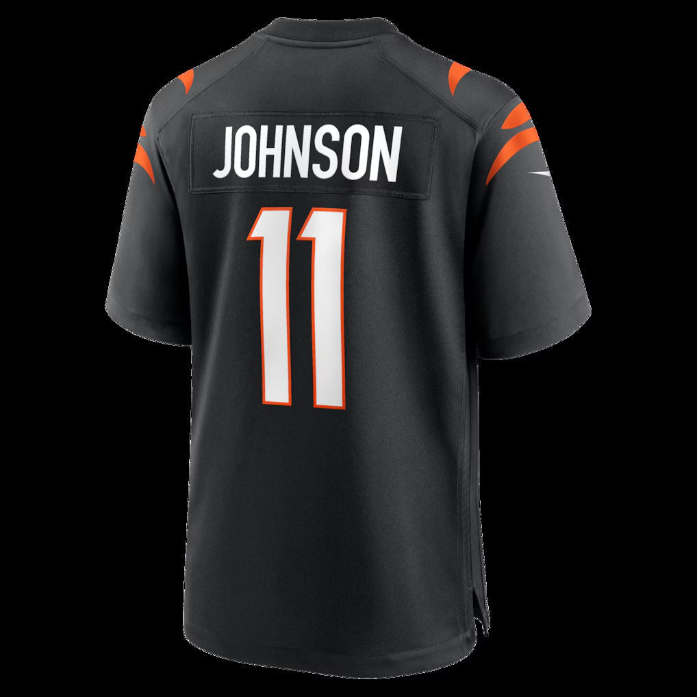 C.Bengals #11 Josh Johnson Black Team Game Jersey