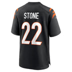 C.Bengals #22 Geno Stone Black Game Stitched Football American Jersey