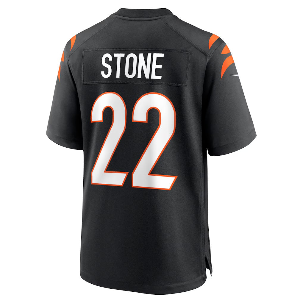 C.Bengals #22 Geno Stone Black Game Stitched Football American Jersey