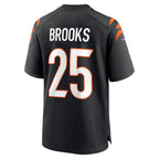 C.Bengals #25 Tahj Brooks Black Team Game Stitched Football American Jersey
