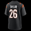 C.Bengals #26 Ja'Sir Taylor Black Team Game Jersey