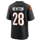 C.Bengals #28 Josh Newton Black Game Stitched Football American Jersey