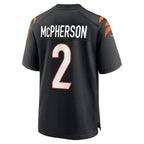 C.Bengals #2 Evan McPherson Black Game Stitched Football American Jersey