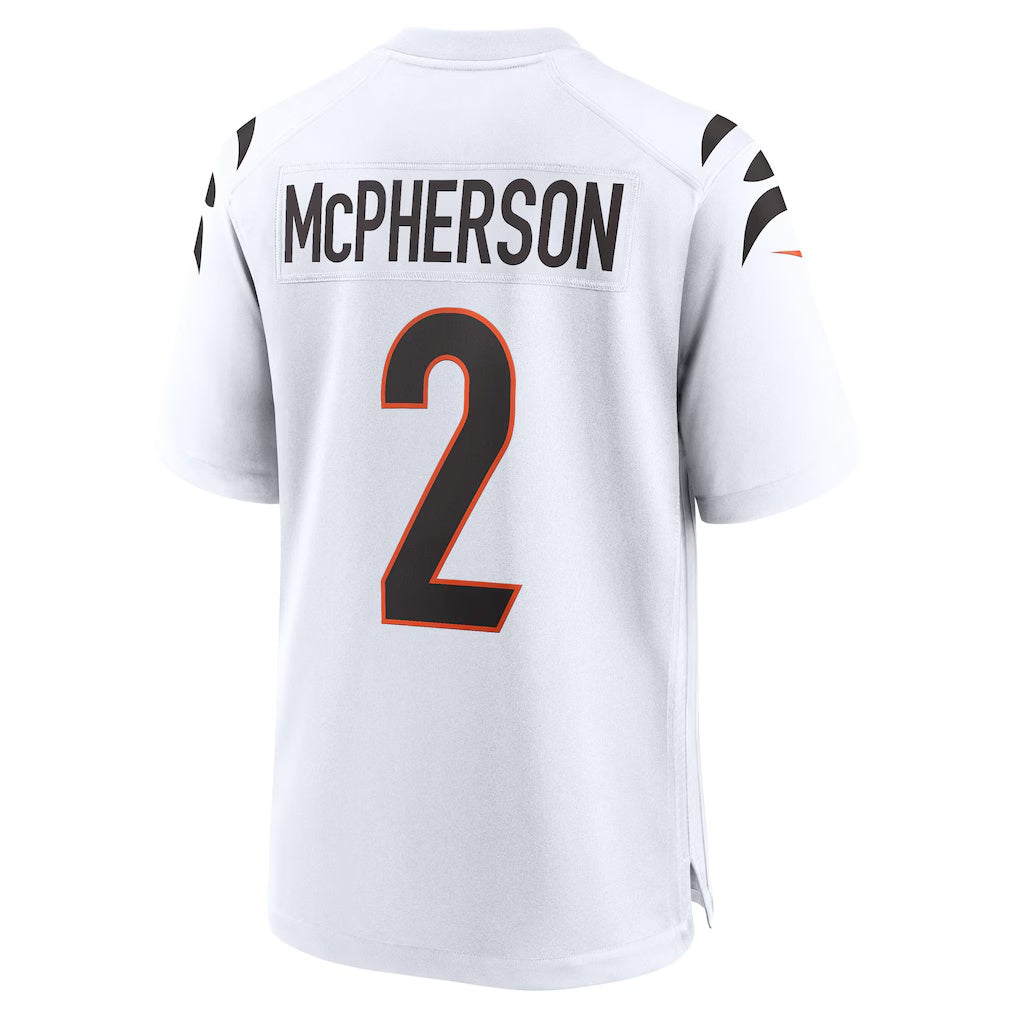 C.Bengals #2 Evan McPherson White Game Player Stitched Football American Jersey
