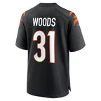 C.Bengals #31 Ickey Woods Black Retired Player Game Stitched Football American Jersey