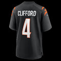 C.Bengals #4 Sean Clifford Black Team Game Stitched Football American Jersey