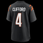 C.Bengals #4 Sean Clifford Black Team Game Stitched Football American Jersey