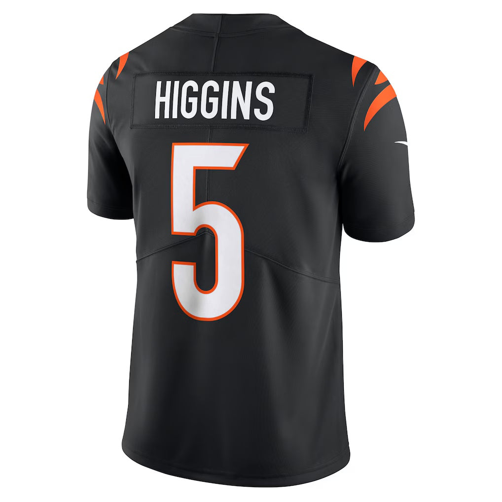 C.Bengals #5 Tee Higgins Black Vapor Untouchable Limited Stitched Football American Jersey