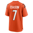C.Bengals #7 Boomer Esiason Orange Retired Player Alternate Game Stitched Football American Jersey