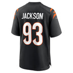 C.Bengals #93 McKinnley Jackson Black Game Stitched Football American Jersey