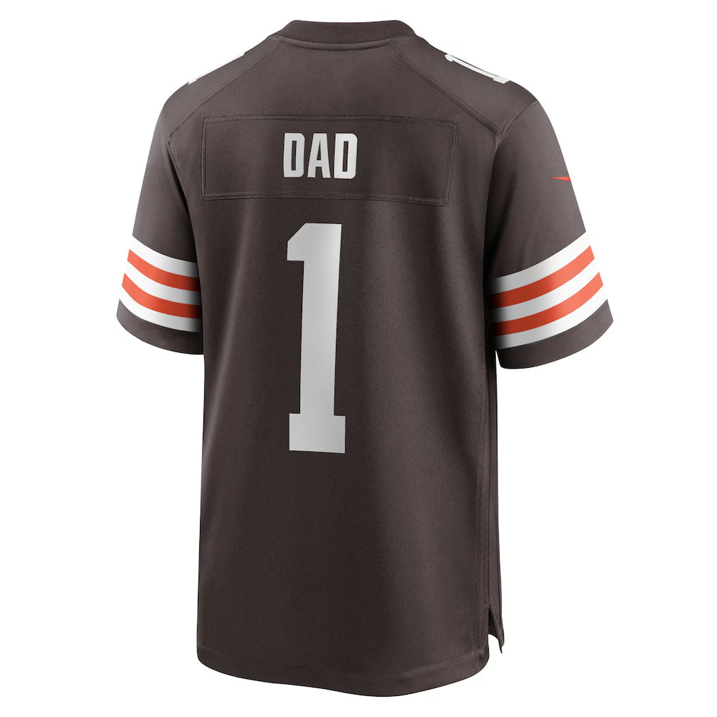 C.Browns Number #1 Dad Brown Game Stitched Football American Jersey