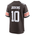 C.Browns #10 Quinshon Judkins Brown 2025 Draft Game Stitched Football American Jersey