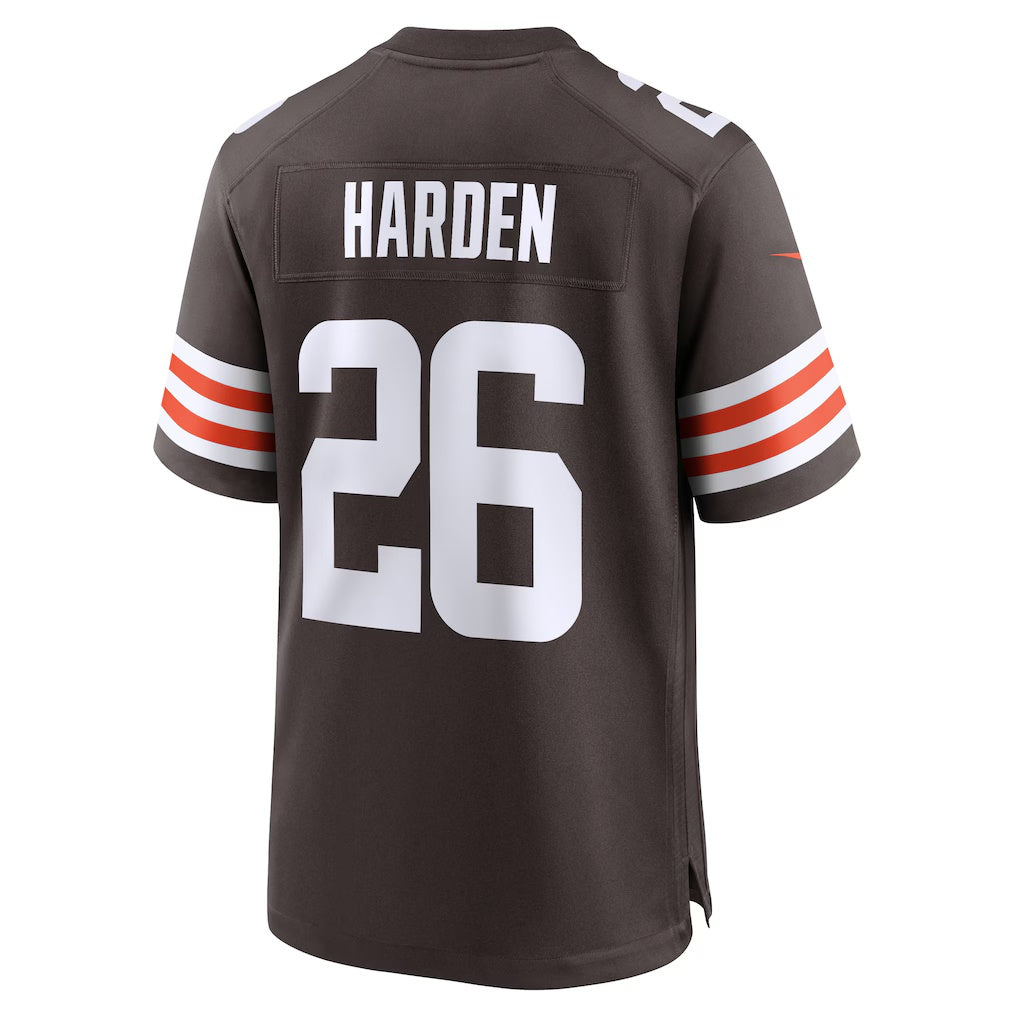 C.Browns #26 Myles Harden Brown Team Game Stitched Football American Jersey