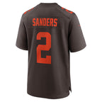 C.Browns #2 Shedeur Sanders Brown Alternate Game Stitched Football American Jersey