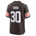C.Browns #30 Devin Bush Brown Game Stitched Football American Jersey