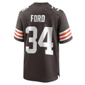 C.Browns #34 Jerome Ford Brown Game Player Stitched Football American Jersey