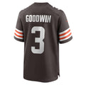 C.Browns #3 Marquise Goodwin Brown Team Game Stitched Football American Jersey
