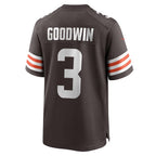 C.Browns #3 Marquise Goodwin Brown Team Game Stitched Football American Jersey