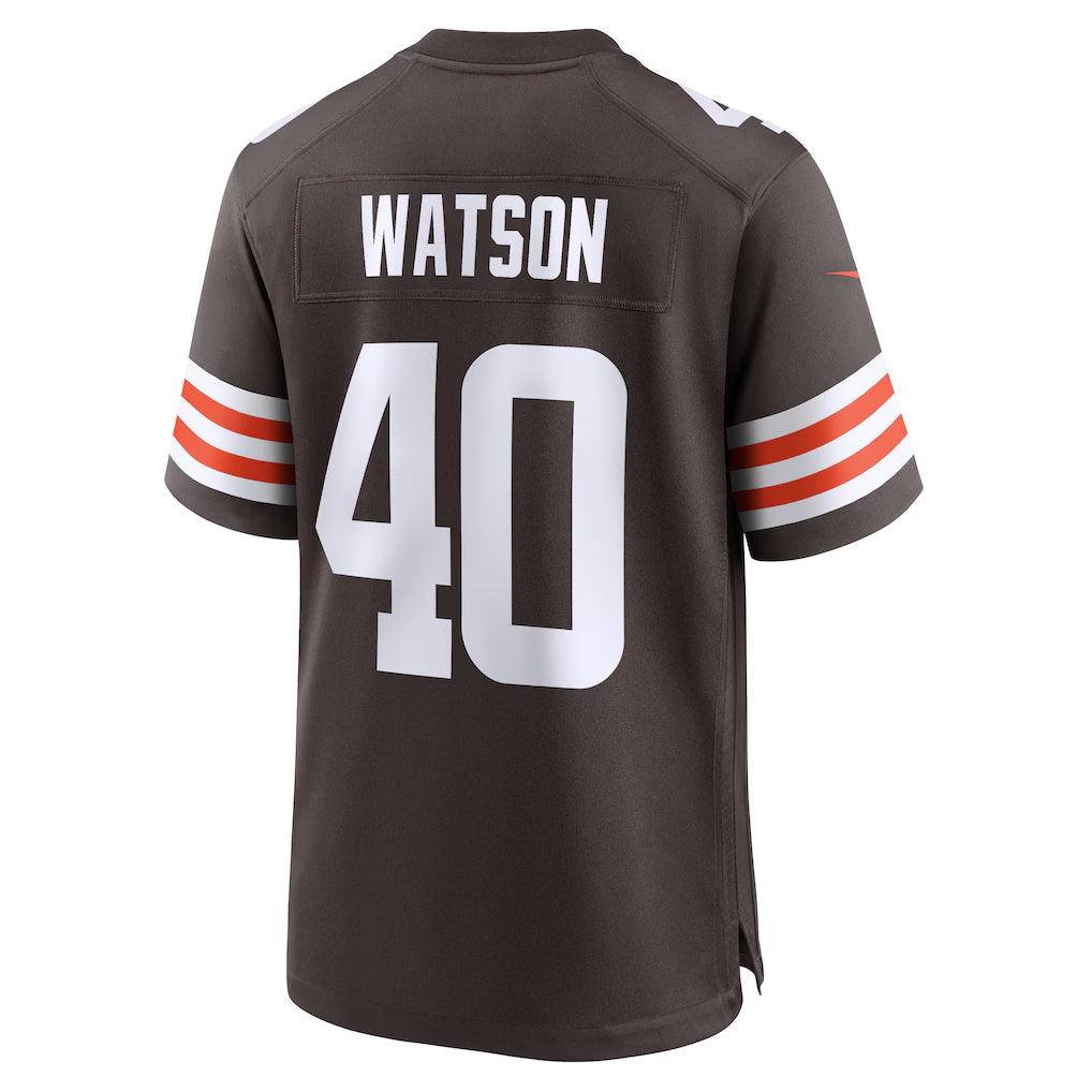 C.Browns #40 Nathaniel Watson Brown Team Game Stitched Football American Jersey