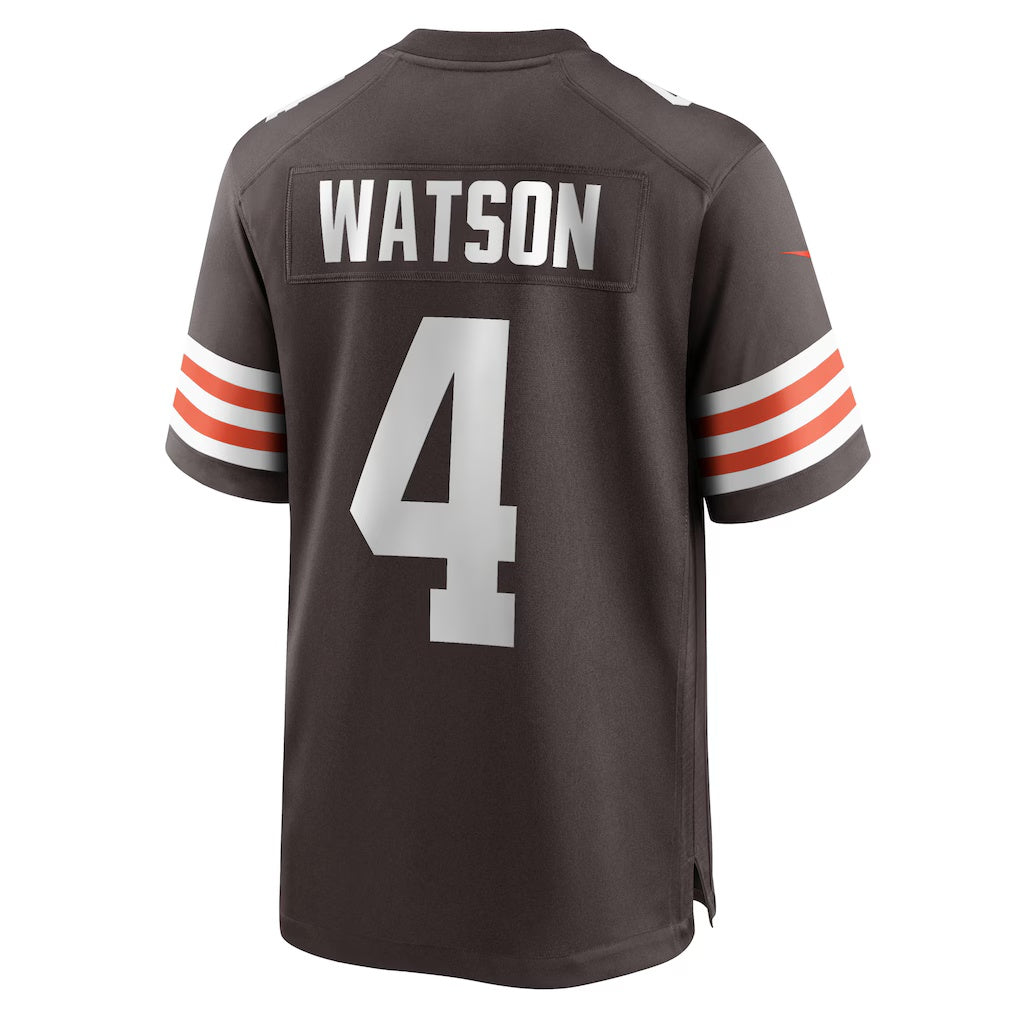 C.Browns #4 Deshaun Watson Brown Game Stitched Football American Jersey