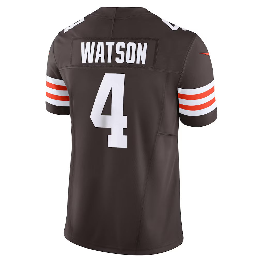 C.Browns #4 Deshaun Watson Brown Vapor F.U.S.E. Limited Stitched Football American Jersey