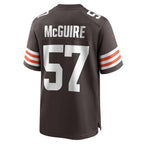 C.Browns #57 Isaiah McGuire Brown Team Game Stitched Football American Jersey