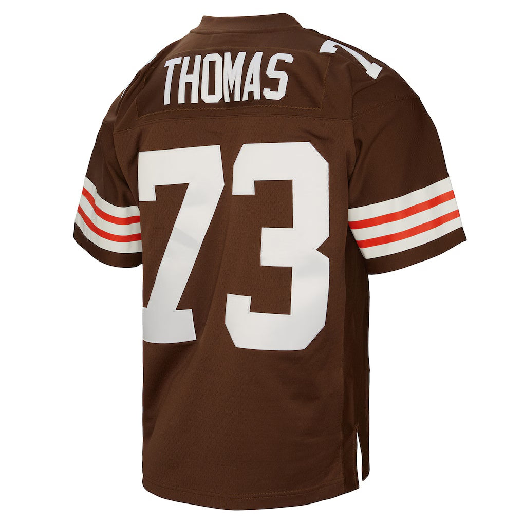 C.Browns #73 Joe Thomas Mitchell & Ness Brown Legacy Replica Stitched Football American Jersey