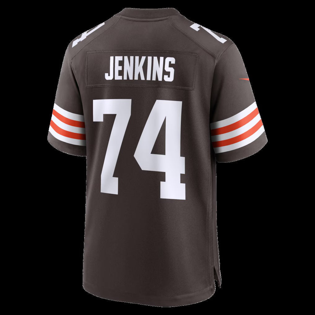 C.Browns #74 Elgton Jenkins Brown Team Game Stitched Football American Jersey
