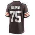 C.Browns #75 Joel Bitonio Brown Game Stitched Football American Jersey