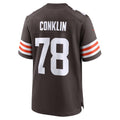 C.Browns #78 Jack Conklin Brown Team Game Stitched Football American Jersey