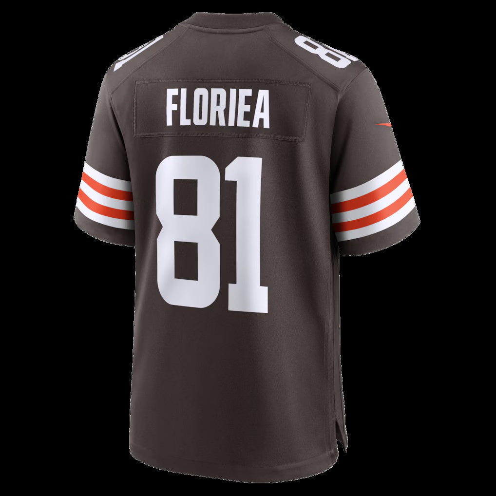 C.Browns #81 Luke Floriea Brown Team Game Stitched Football American Jersey