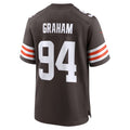 C.Browns #94 Mason Graham Brown 2025 Draft First Round Pick Game Stitched Football American Jersey